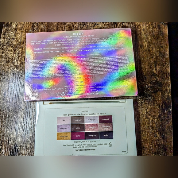 5/75$ JOUER COSMETICS Rose Gold Shimmer Palette - Picture 12 of 16